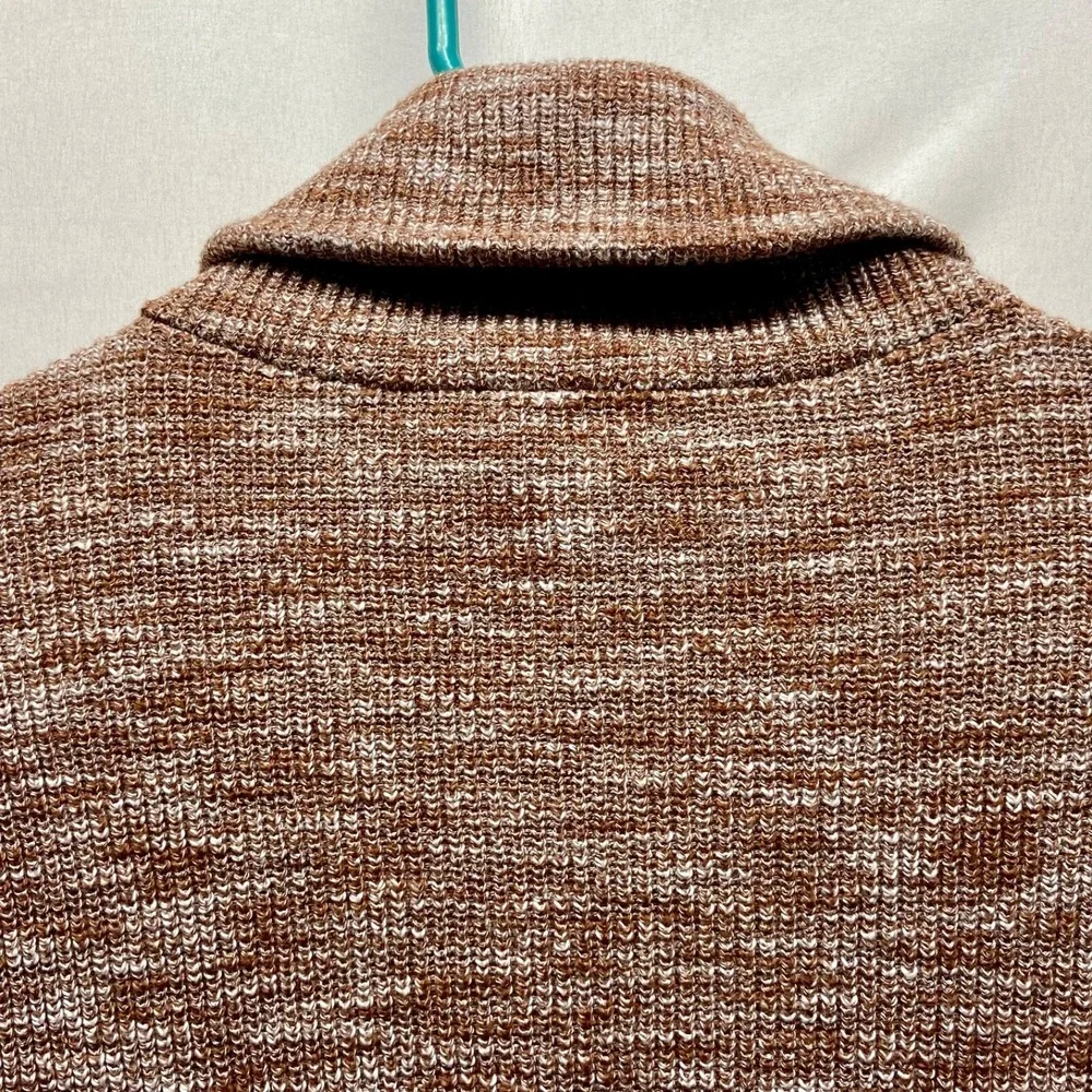 Express Sweater Men's Medium Camel Heather 1/4 Zip Cowl Neck NWT Has Defect Read